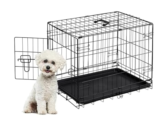 Dog Crate 18 Inch Small Dog Cage Foldable