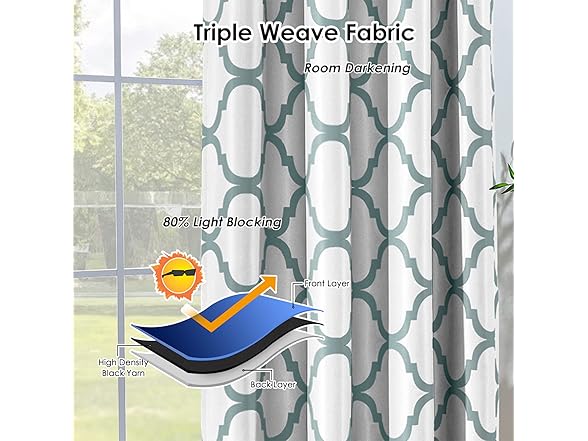 Melodieux Moroccan Fashion Curtains, 52"x63", (1 Panel)