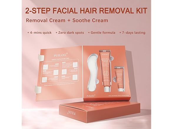 PUILOG Facial Hair Removal Cream Kit
