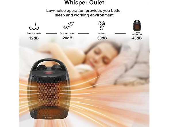 Quiet Portable Heater for Office Desk