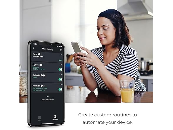 Globe Electric 50329-U Wi-Fi Smart Plug Mini, 1 Pk