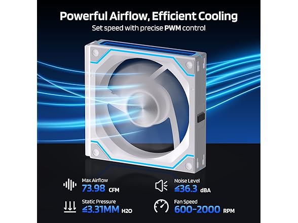 LTC CF122D 120mm Daisy-Chain Case Fan, ARGB