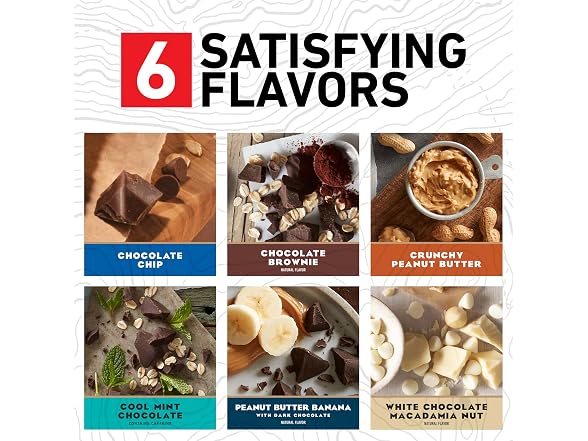 CLIF BAR - Variety Pack - 6 Flavors - 16 Pack
