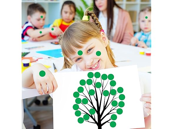 WANSTE 0.75" Sticky Tags Green 10000pc