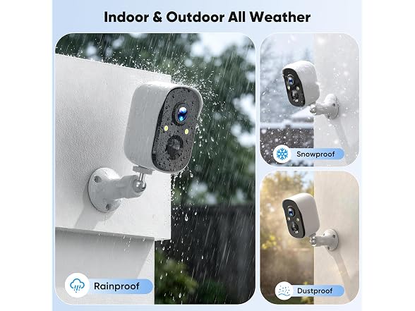 Nikoglly 2 Pack Wireless Outdoor Security Cameras