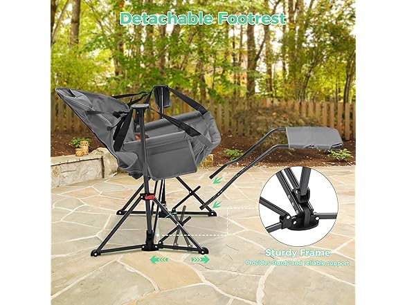 Ainfox Hammock Camping Chair with Footrest, Foldable Portable (Open Box)