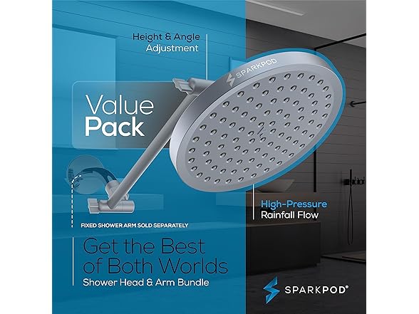 8" Round High Pressure Rain Shower Head