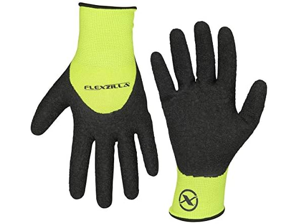 Flexzilla 3/4 Dip Palm Crinkle Latex Glove, 3 Pack