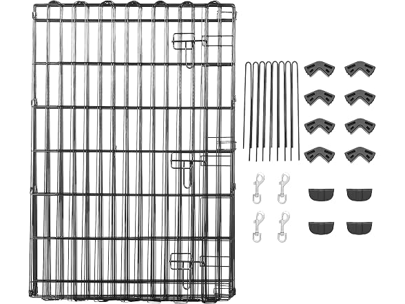 Amazon Basics Foldable Metal Exercise Dog Playpen 36"