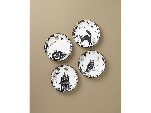 lenox Vintage Halloween Haunted Accent Plates