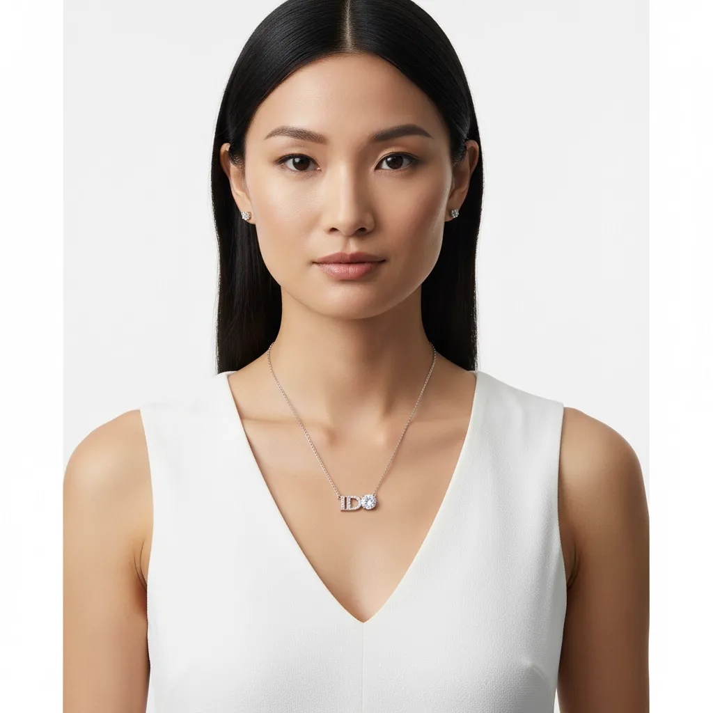 Diamond I Do Wedding Necklace - Gallery 7