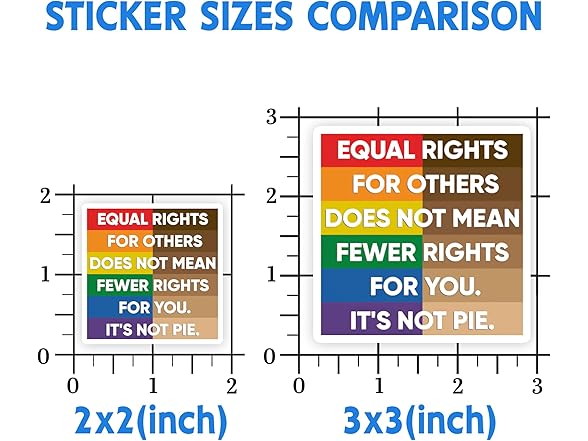 Generic Set 3Pcs Equal Rights Stickers