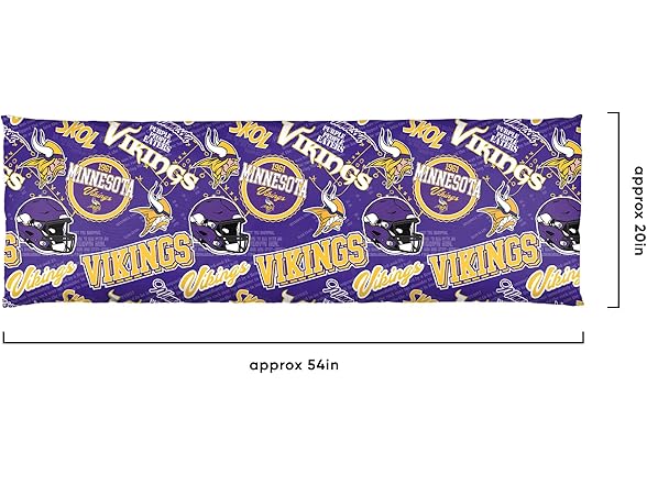 MINNESOTA VIKINGS Printed Plush Body Pillow