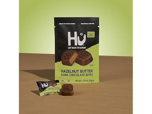 Hu Hazelnut Butter Dark Choc Bites 6pk