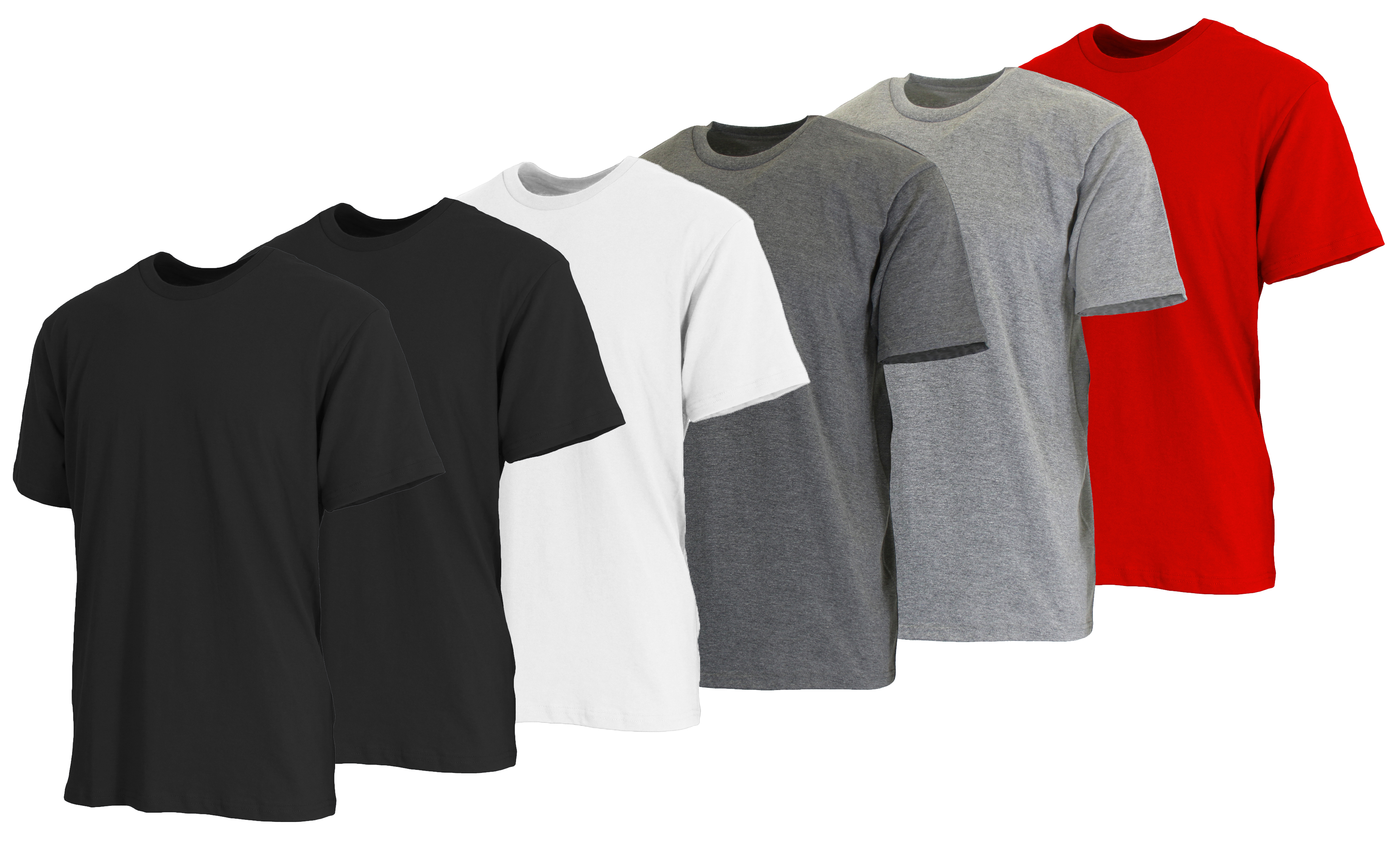 6Pk Mens S/S Crew Neck Classic Tee - Gallery 11