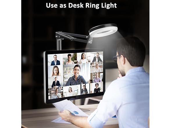 Overhead Phone Stand with Ring Light