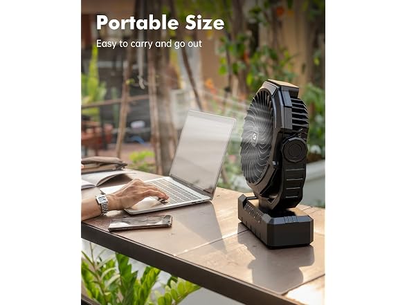Wavmill 3-in-1 Camping Fan Black