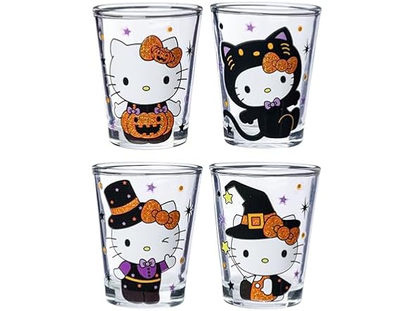 Hello Kitty Halloween 1.5oz Glass Set