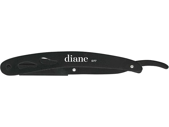 Diane Professional Straight Edge Shaving Razor, Black, 0.15 lb