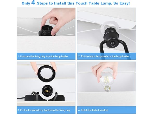 Bedside Touch Control Table Lamp