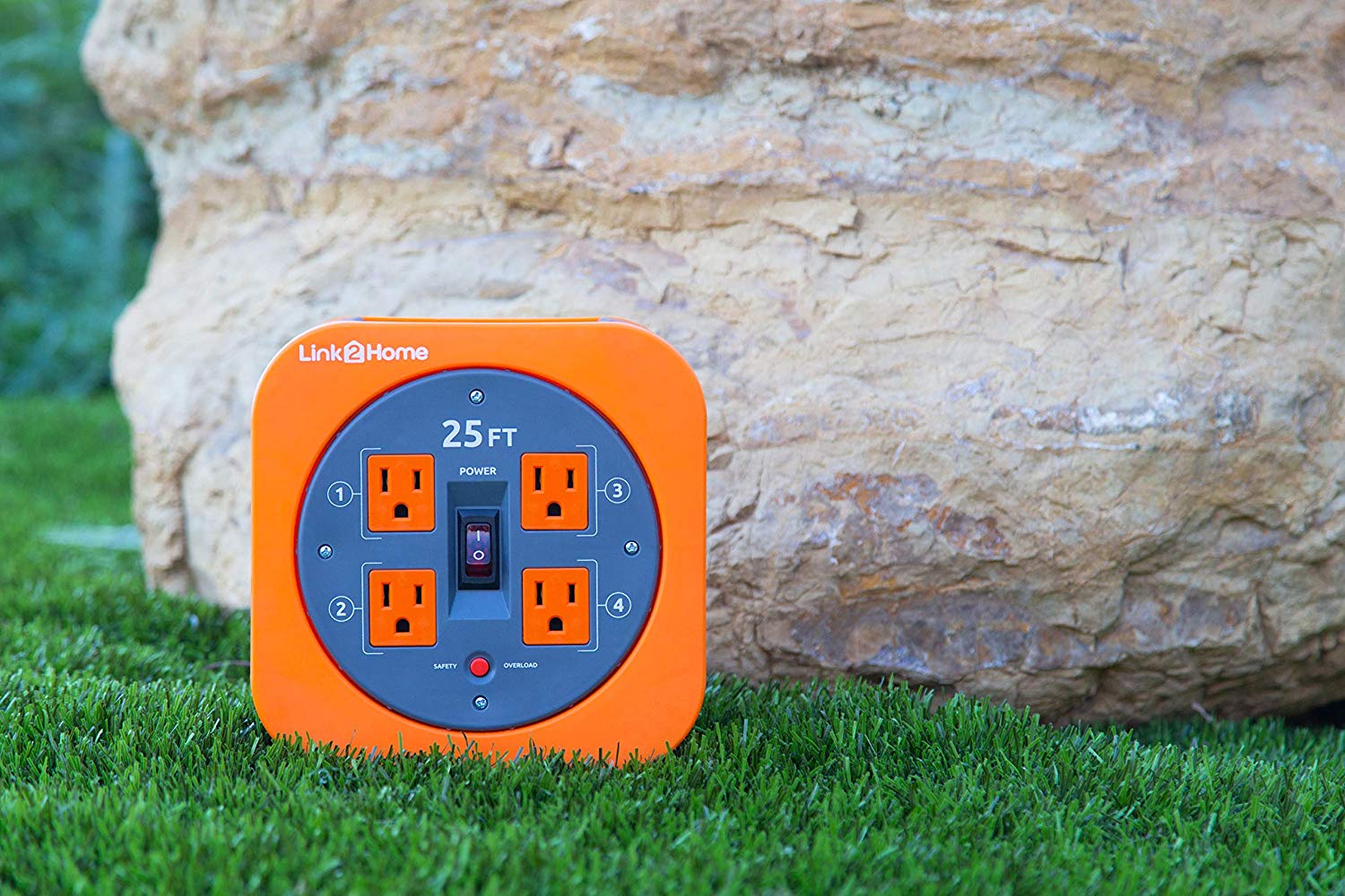 Link2Home 25' 16AWG Extension Cord Reel - Gallery 14