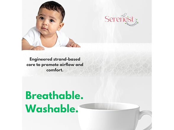 Serenest Breathable Baby Crib Mattress