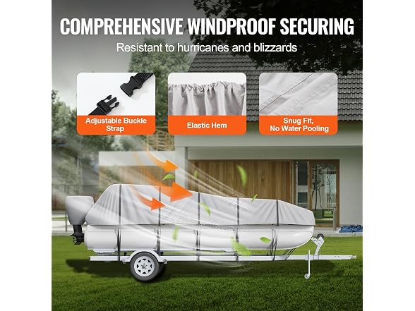 Pontoon Boat Cover, 23'-24' Waterproof