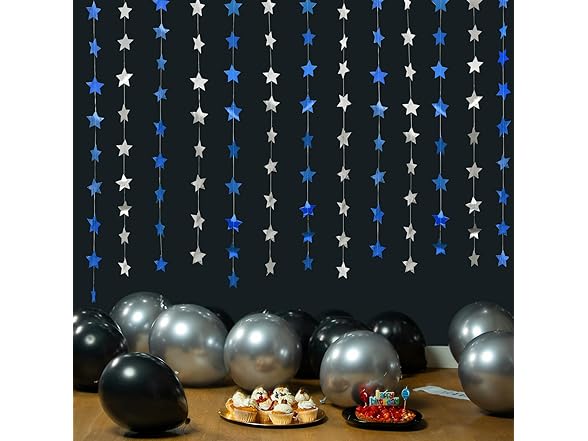 HFZRZFH Shimmering Star Garland Banner