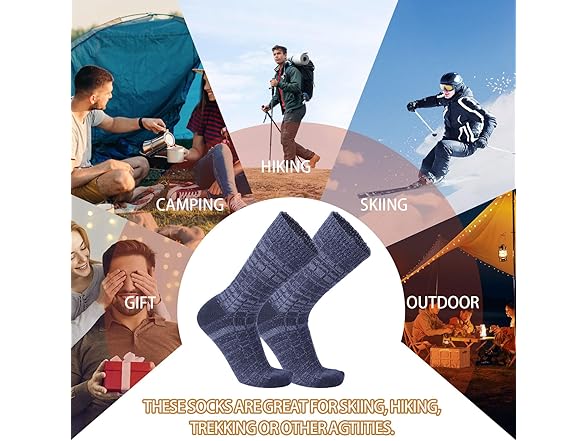WHCPCYO 5 Pairs Mens Calf Socks 6-11