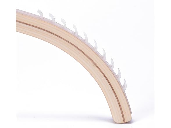 JS Home 30 Pack Slim Wood Hangers Non-Slip 