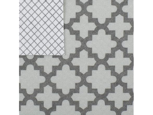 DII Fridge & Shelf Liner 12x20, Gray Lattice, 2 Piece