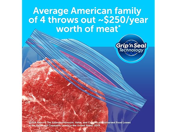 Ziploc Pint Food Storage Freezer Bags Grip n Seal