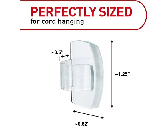 Command Round Cord Clips, Damage Free Hanging Cable Clips