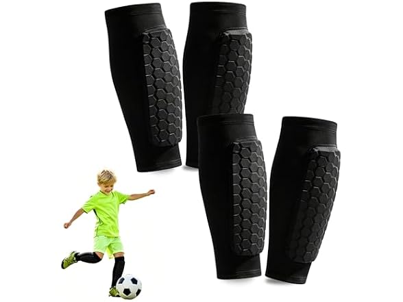 Iertoumt Soccer Shin Guards Kids 2-Pair