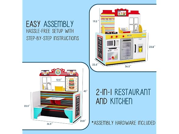 Wooden Restaurant kitchen playset