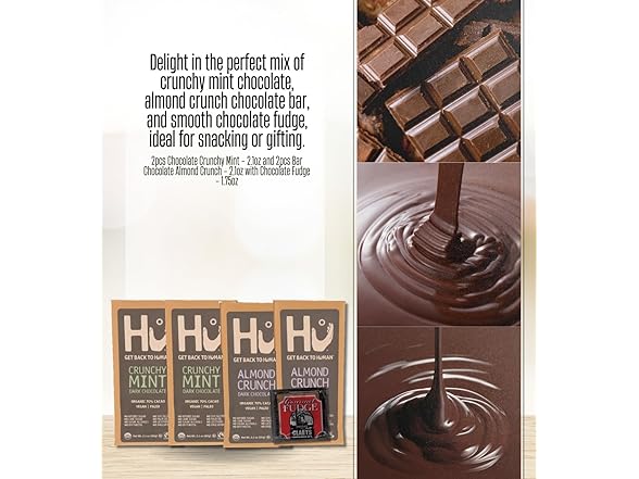 5 Item Set- Hu Chocolate Mint & Almond & Claeys Fudge