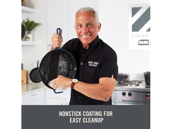 DASH Zakarian x Nonstick Cast Iron Skillet 