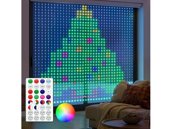 Brightown 400 RGBIC LED Smart Curtain Fairy Lights