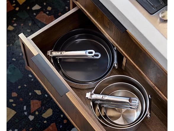 Joseph Space Steel 11" Nonstick Stainless-Steel Frying Pan