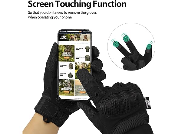 Mossy Oak Tactical Gloves for Men and Women