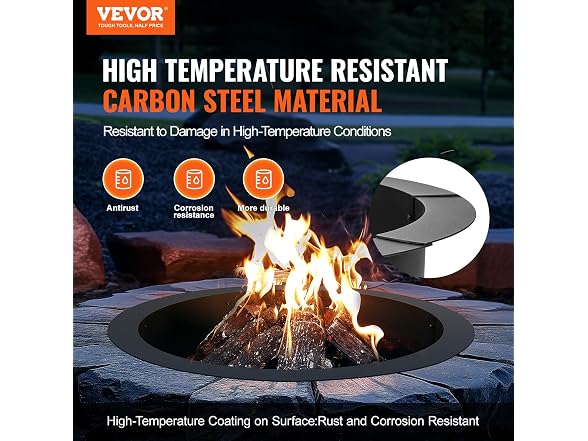Fire Pit Ring, 36-Inch Outer/30-Inch Inner