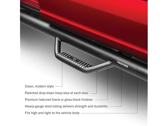 N-Fab Nerf Steps | Gloss Black, Wheel-to-Wheel | T1678QC | Fits 2016-2022 Toyota Tacoma Access Cab 6' Standard Bed, SRW Gas