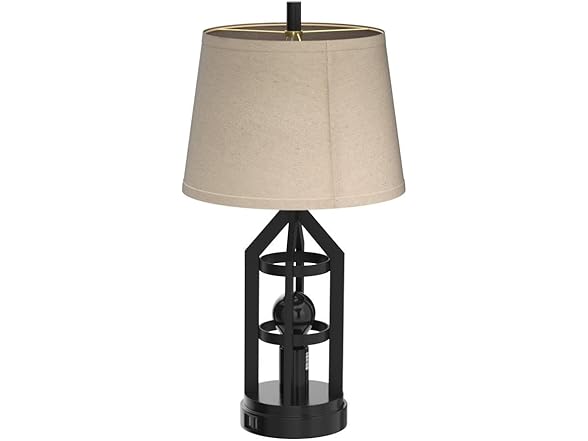 BesLowe Dimmable Table Lamps w/USB Ports