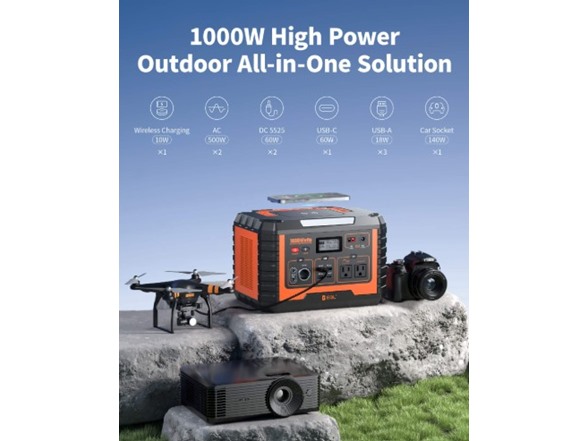 EBL MP1000 1000W Portable Power Station Orange