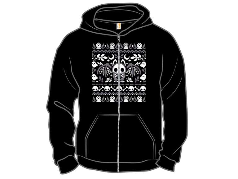 Folk Bat Ugly Halloween Sweater