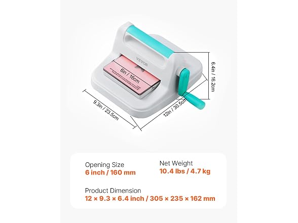 Manual Die Cutting & Embossing Machine 6inch