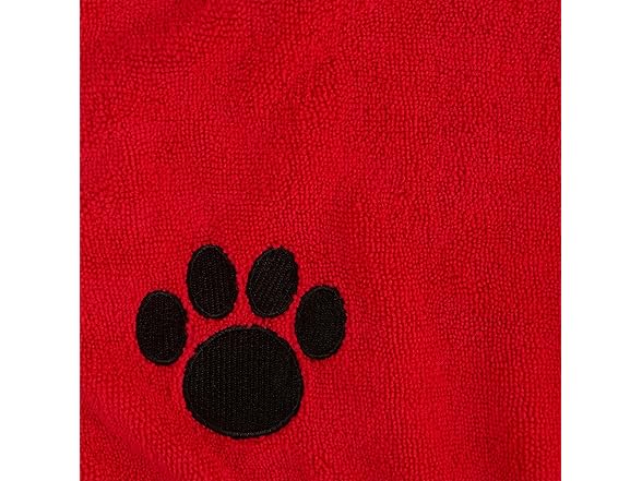 Bone Dry Pet Robe Collection Embroidered Robe Red