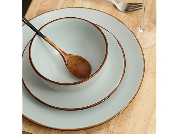 Stone Lain Brasa Stoneware 32 Piece Modern Dinnerware Set