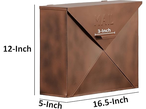 Imax Tauba Mail Box in Copper