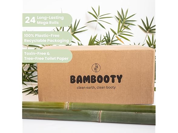 Bamboo Toilet Paper, 24 Mega Rolls